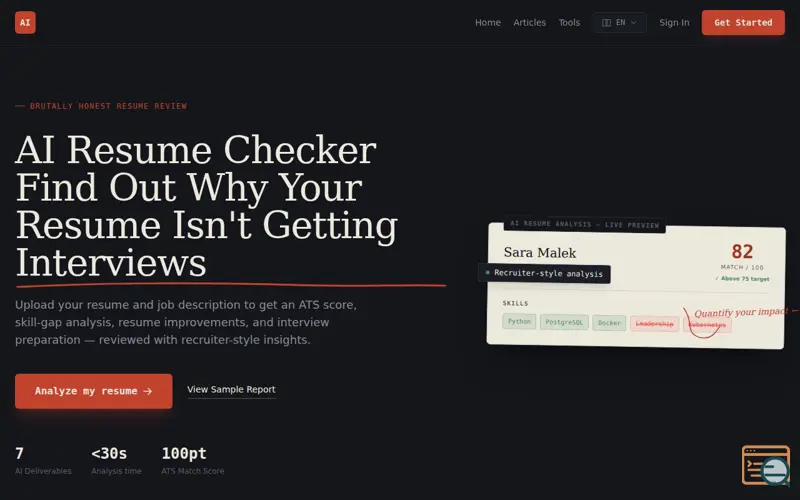Screenshot of ResumeAI