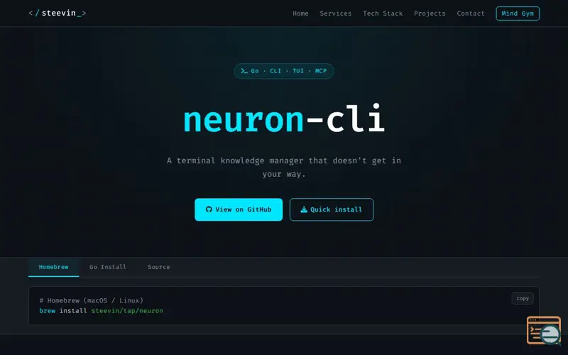Screenshot of neuron-cli
