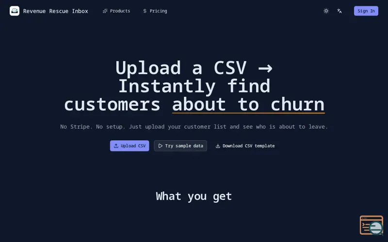 Screenshot of Revenue Rescue Inbox