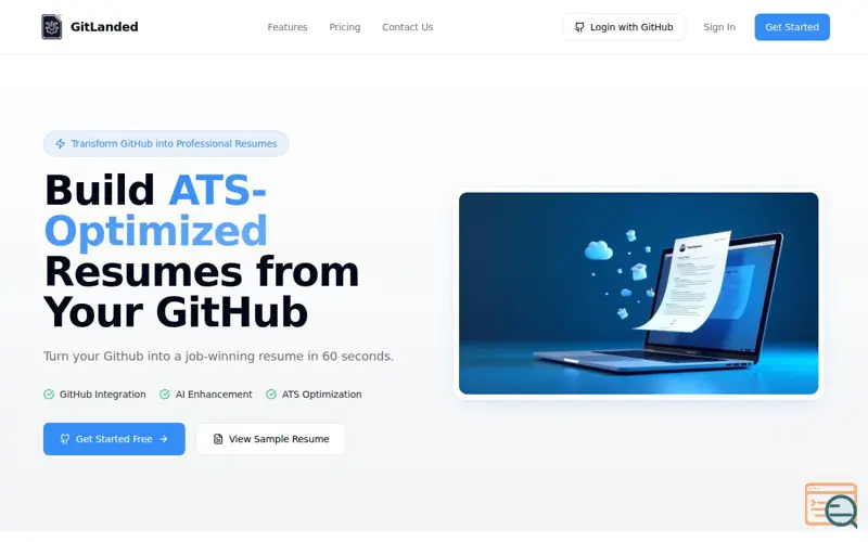 Screenshot of GitLanded, a launch using Paymob