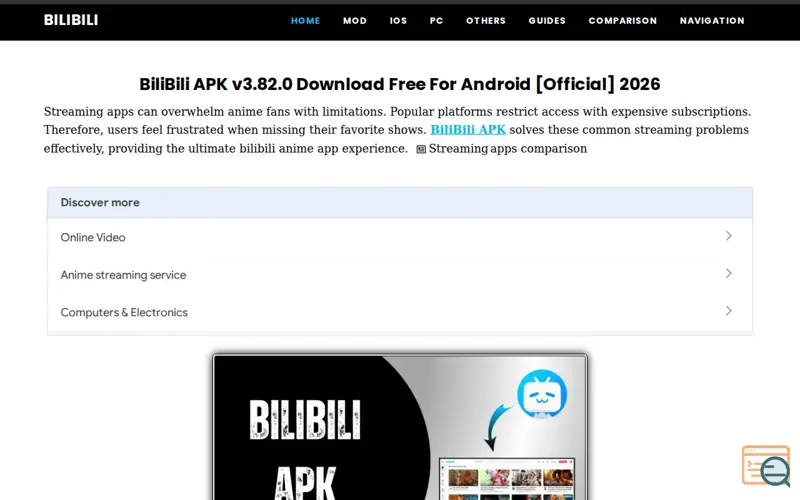 Screenshot of BiliBili
