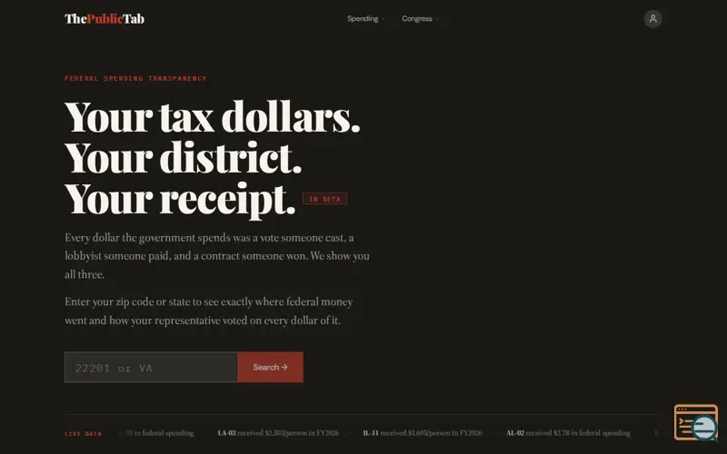 Screenshot of The Public Tab