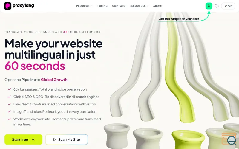 Screenshot of Proxylang