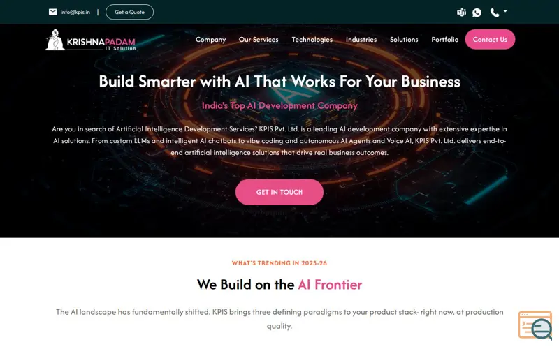 Screenshot of AI Software & Mobile App Development