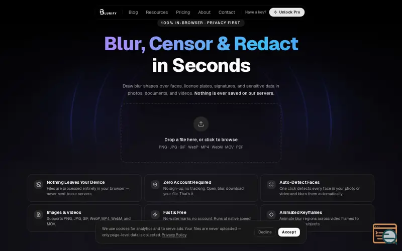 Screenshot of Blurify