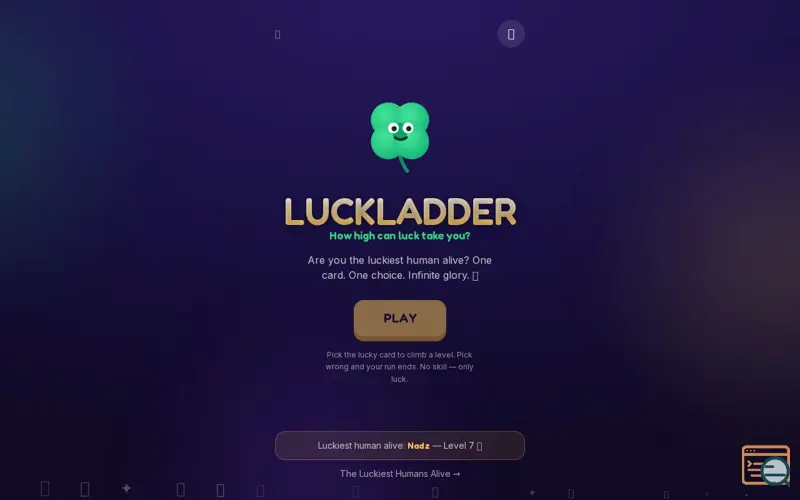 Screenshot of LUCKLADDER