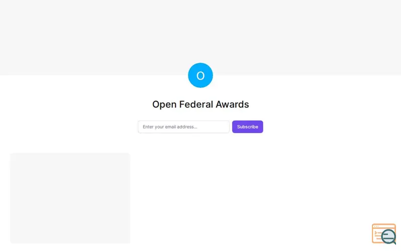 Screenshot of Open Federal Awards Kit Ending V1