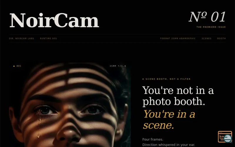 Screenshot of NoirCam 