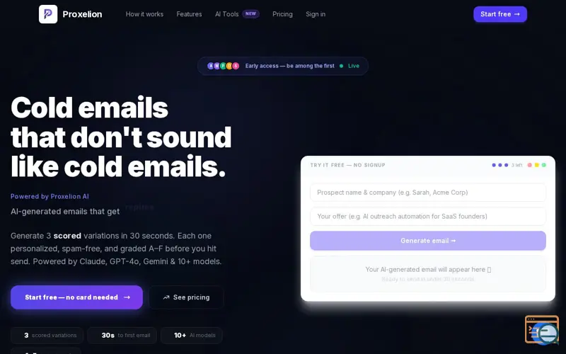 Screenshot of Proxelion