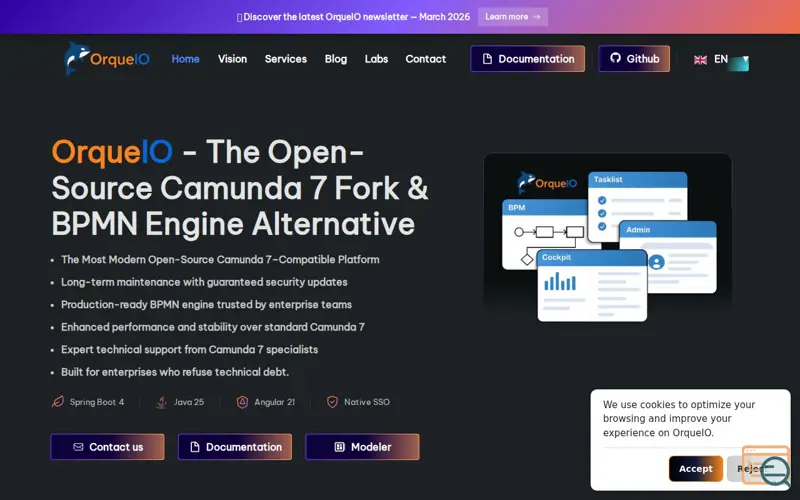 Screenshot of OrqueIO