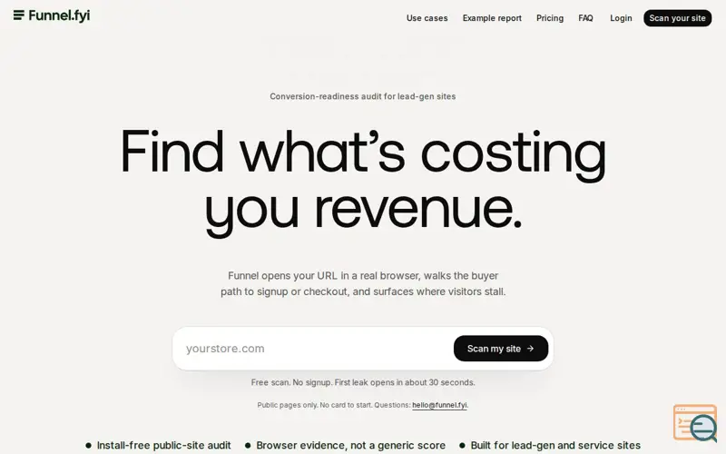 Screenshot of Funnel