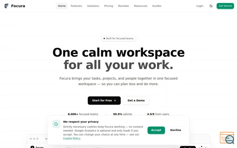 Screenshot of Focura