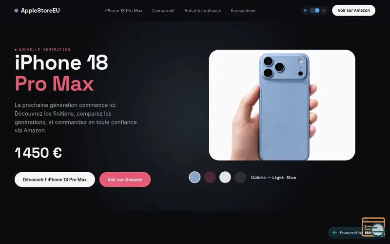 Screenshot of iPhone 18 Pro Max