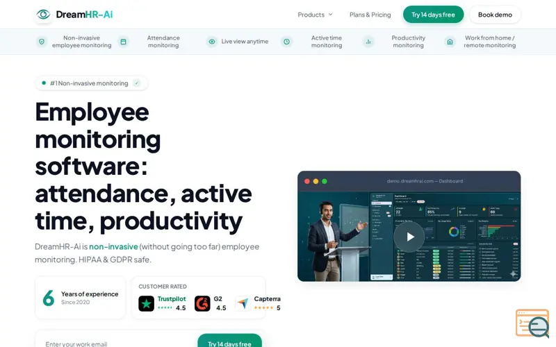 Screenshot of DreamHR-Ai