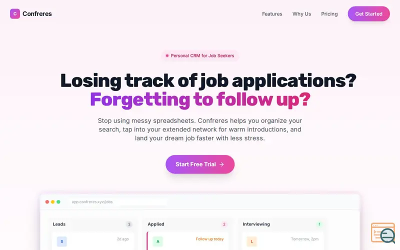 Screenshot of Confreres