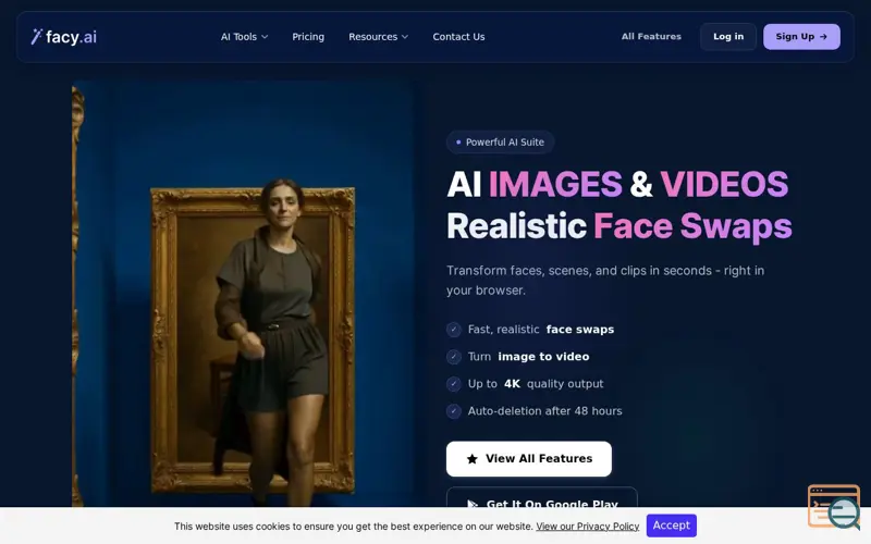 Screenshot of Facy