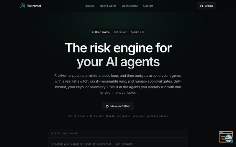 Screenshot of Riskkernel