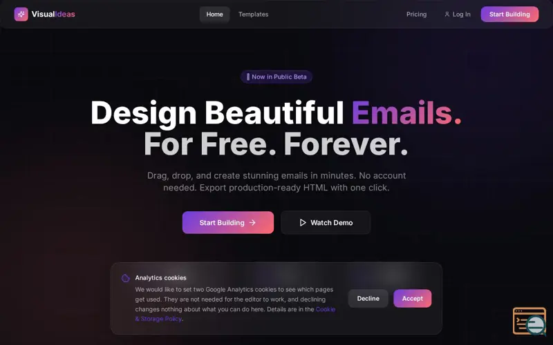 Screenshot of Visual Ideas