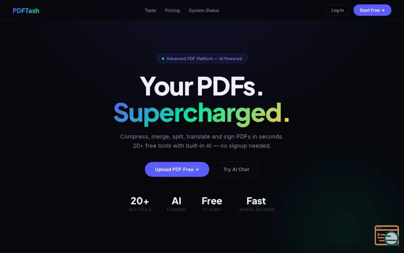 Screenshot of PDFTash
