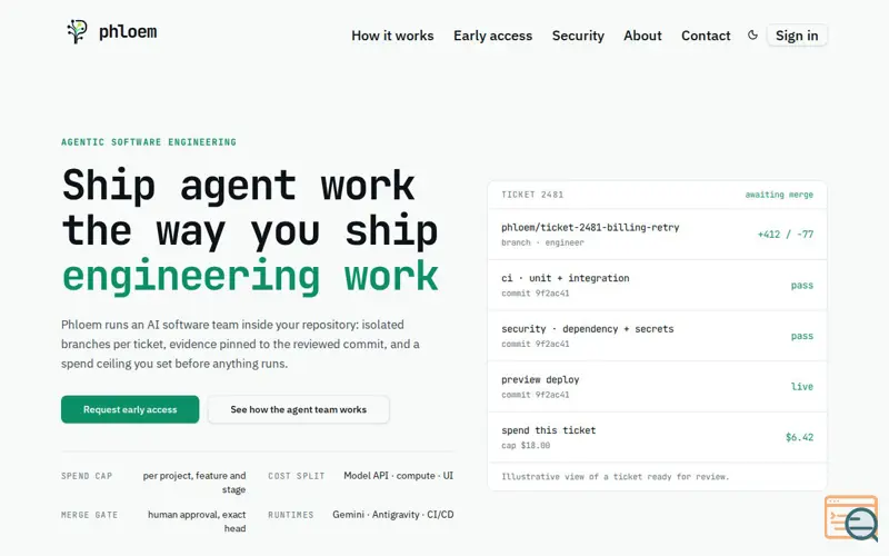 Screenshot of Phloem — Agentic software engineering control