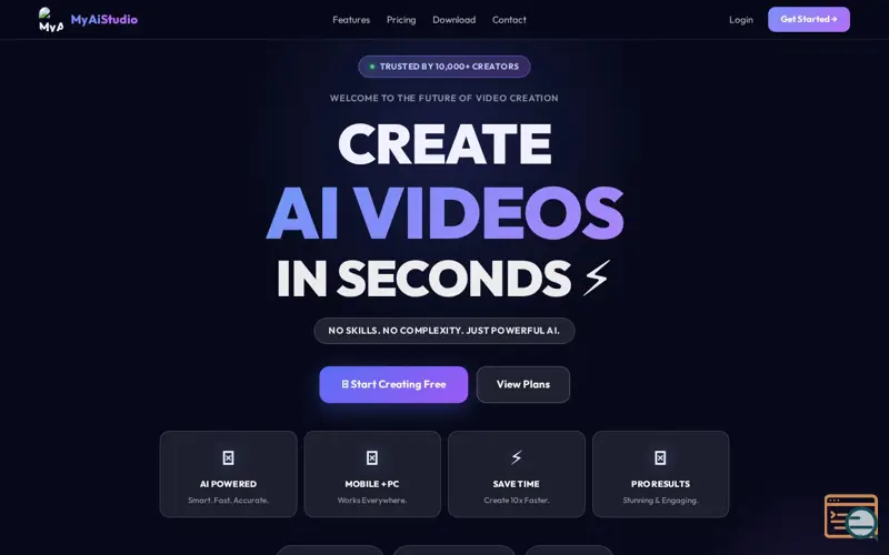 Screenshot of MyAiStudio
