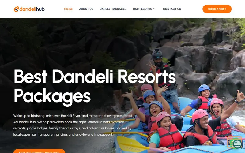 Screenshot of Dandeli Hub, a launch using Tomorrow.io