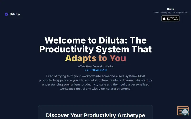 Screenshot of Diluta