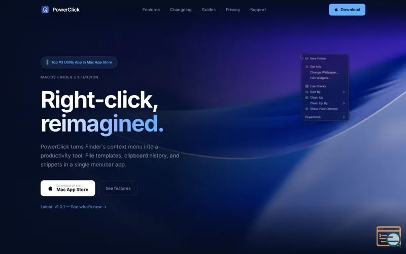 Screenshot of PowerClick
