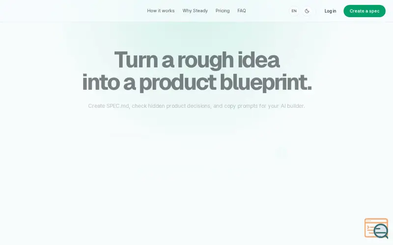 Screenshot of Steady