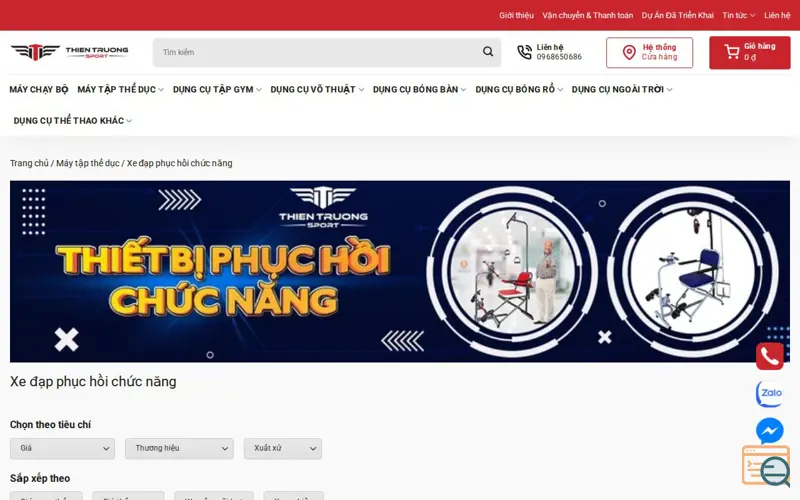 Screenshot of Thiên Trường Sport, a launch using Post Views Counter