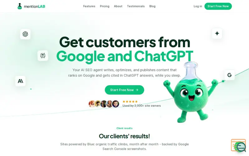 Screenshot of mentionLAB