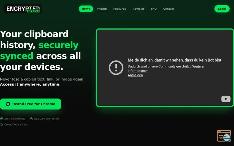 Screenshot of Encrypted Clipboard Manager