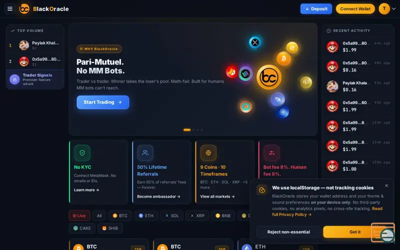Screenshot of BlackOracle