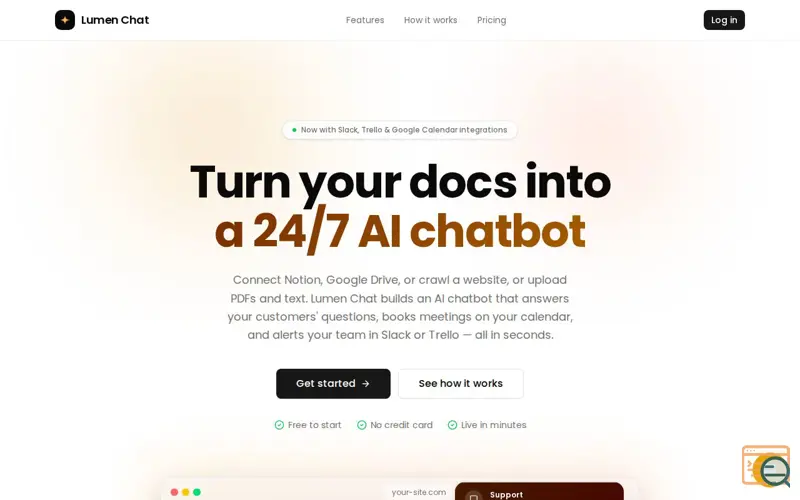 Screenshot of LumenChat