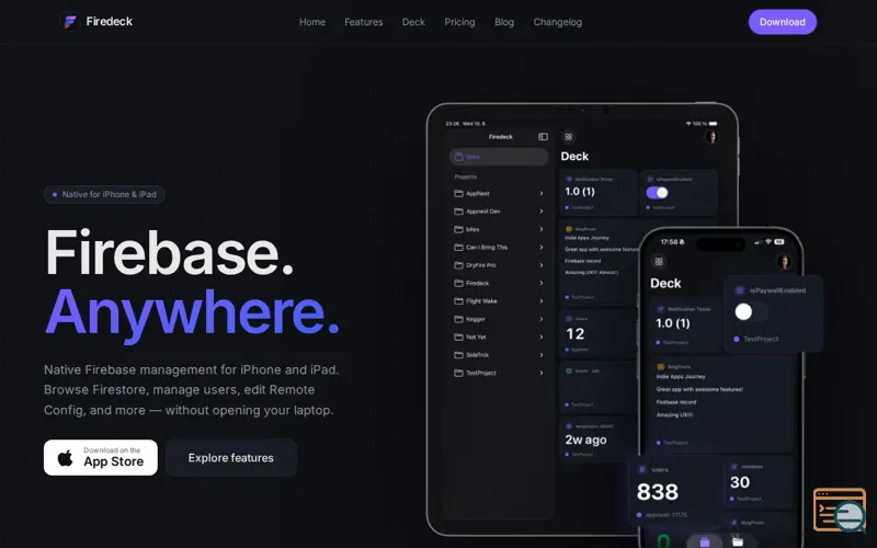Screenshot of Firedeck