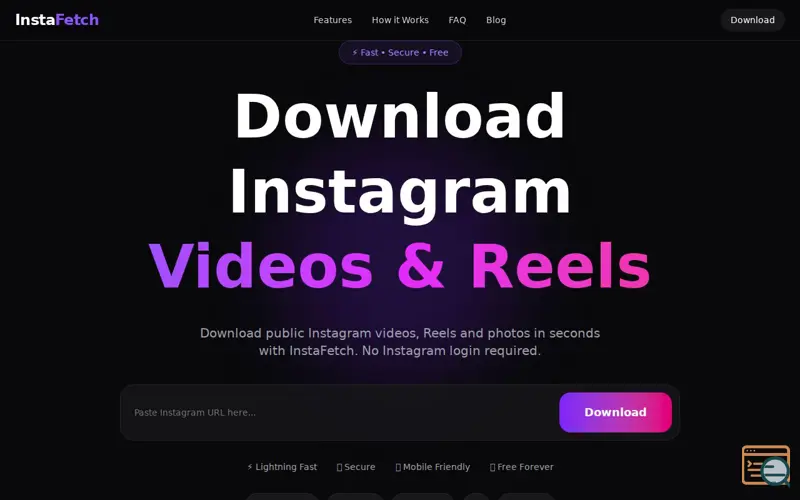 Screenshot of InstaFetch