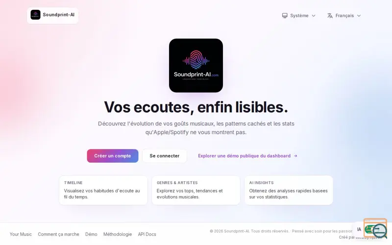Screenshot of Soundprint-AI