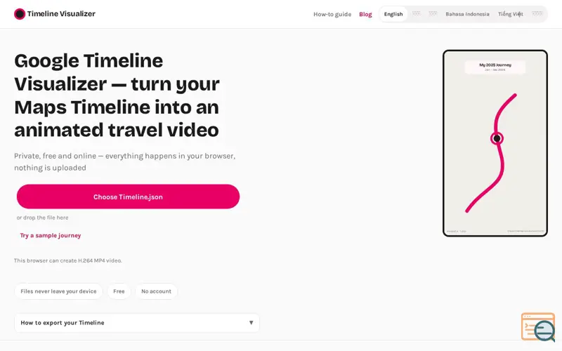 Screenshot of Timeline Visualizer