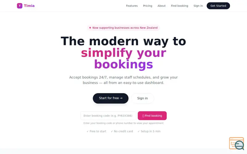 Screenshot of Timia