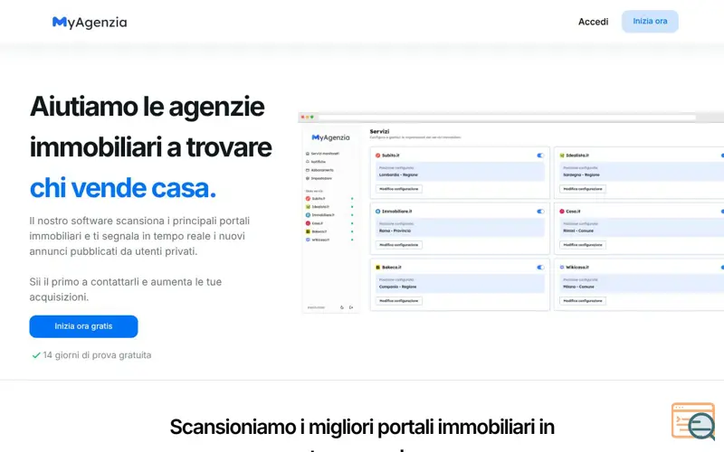 Screenshot of MyAgenzia