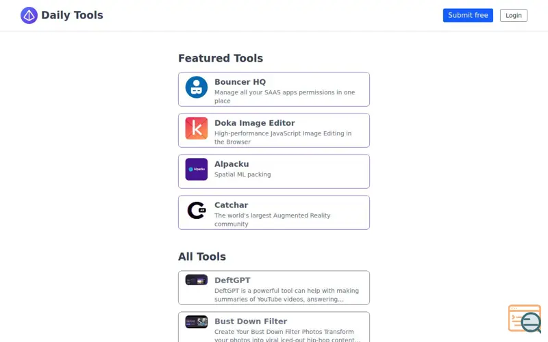 Screenshot of Daily Tools