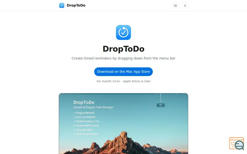 Screenshot of DropToDo