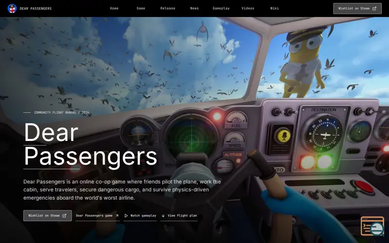 Screenshot of Dear Passengers Wiki, a launch using OnToplist