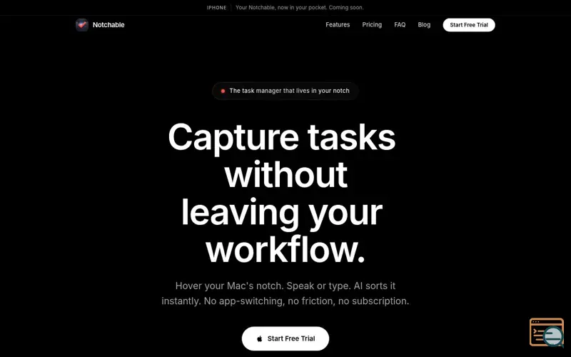 Screenshot of Notchable