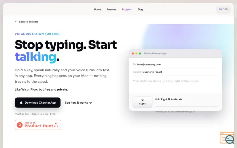 Screenshot of ChacharApp