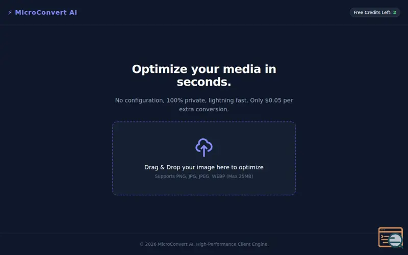 Screenshot of MicroConvert AI
