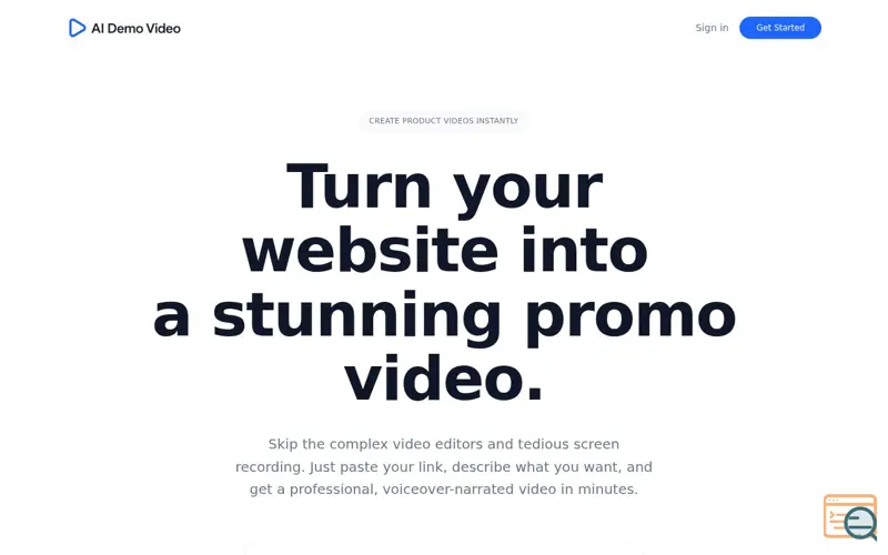 Screenshot of AIDemo.Video