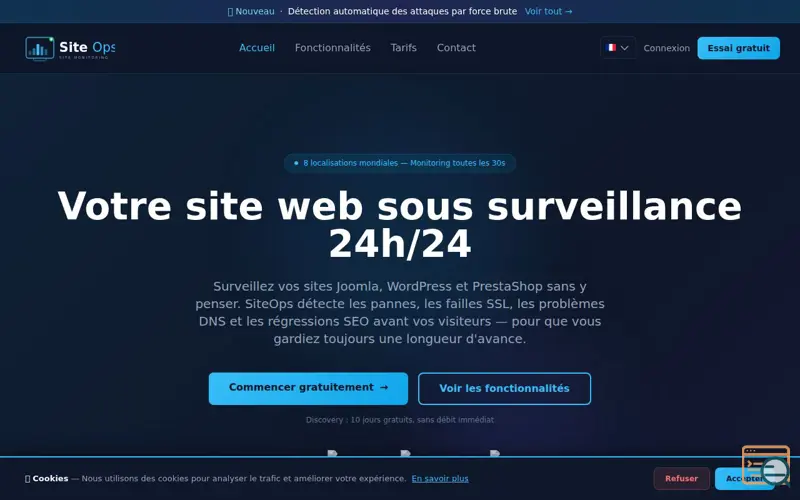 Screenshot of SiteOps