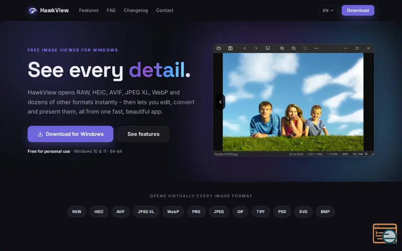 Screenshot of HawkView