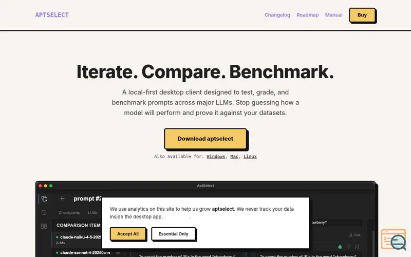 Screenshot of AptSelect